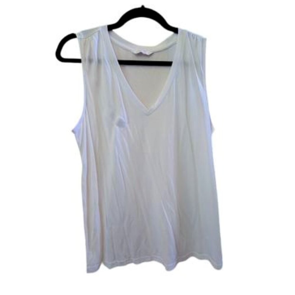 Lucky Brand White V Neck Tank Top